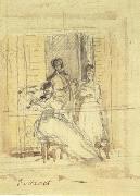Edouard Manet Etude Pour 'Le balcon' (mk40) oil painting artist